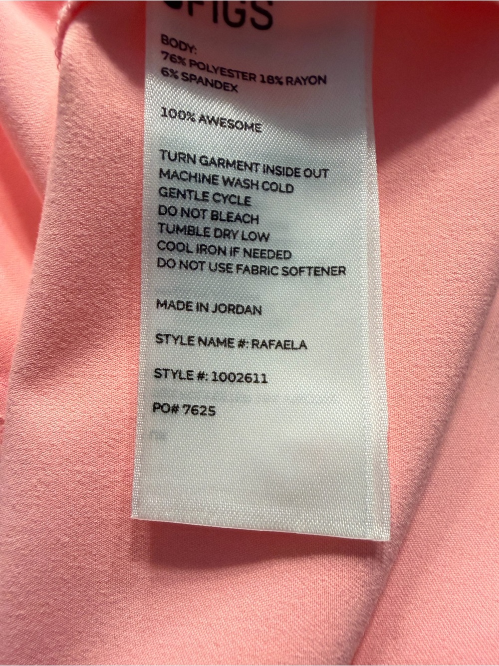 Figs Women’s Fight Club Pink Scrub Top and Jogger Set - Picture 5 of 11